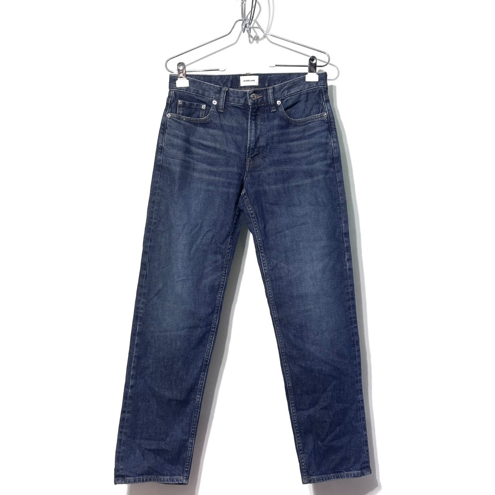 Everlane Mens The Selvedge Straight Fit Jeans Blue Size 29x30 Organic Cotton